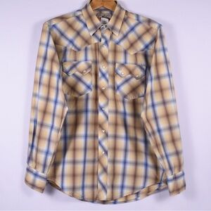 Wrangler Western Pearl Snap Plaid Shirt Small